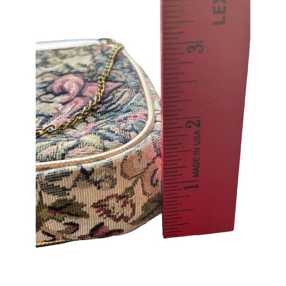 Vintage JR Miami Petite Point Tapestry Clutch Evening Bag Chain Handle 1950 - Picture 14 of 14